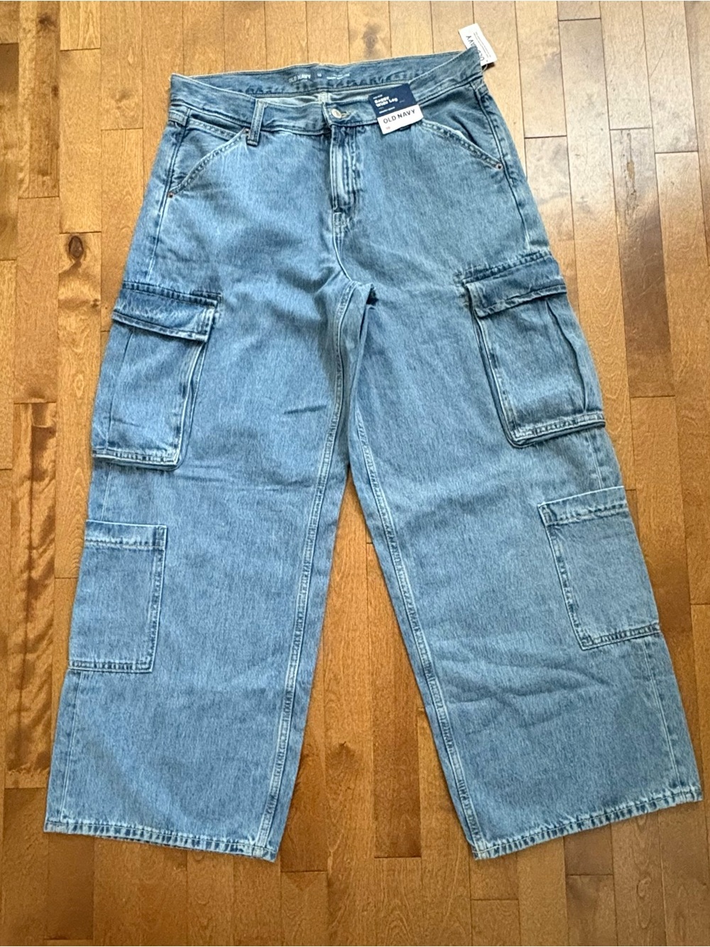 Old Navy Mid-Rise Baggy Wide Leg Cargo Jeans - Size 10 NWT